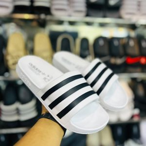 Adidas 3-Stripe Unisex Casual Slides - White